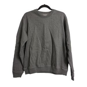Everlane The Track Crewneck Sweatshirt Heather Gray French Terry Standard M New